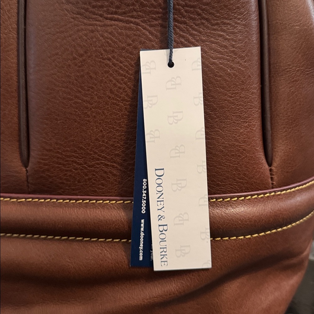 NWT Dooney & Bourke satchel in brown with dark brown accents - Picture 2 of 8